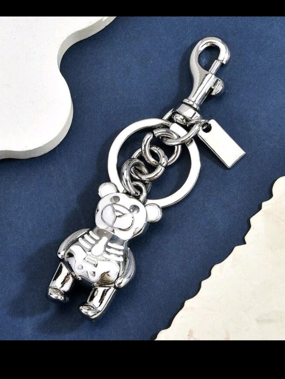 Skeleton Bear Bag Charm/ Keychain NEW